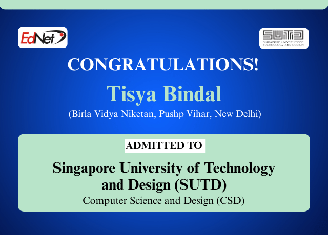 Congratulations Tisya Bindal
