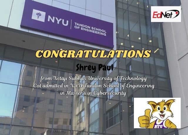 Congratulations Shrey Paul!
