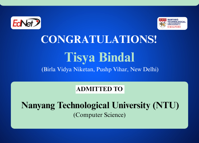 Congratulations Tisya Bindal!